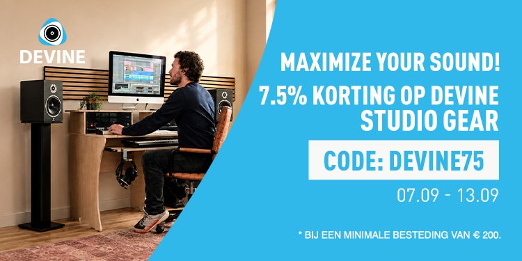 15% korting op Devine studio gear